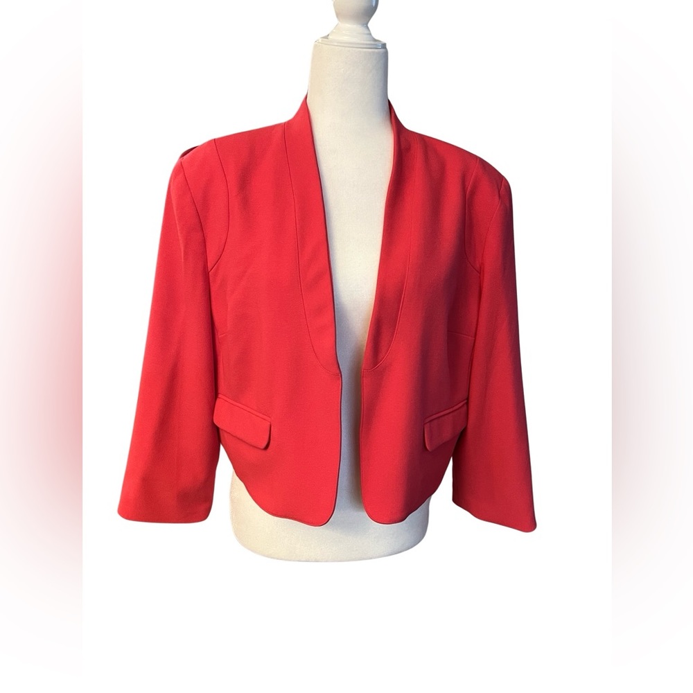 WORTHINGTON Sz xl crop length, magenta pink blazer